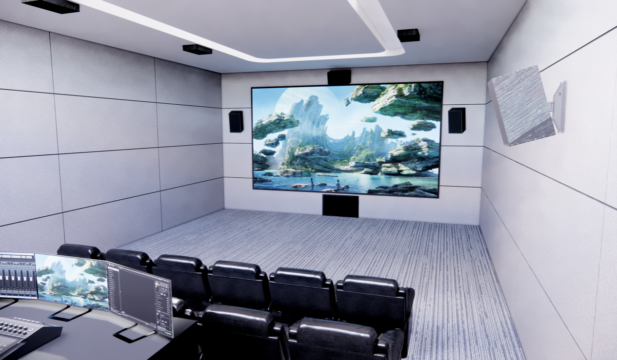 電視臺全景聲LED直視顯示審片室（40-80m2）