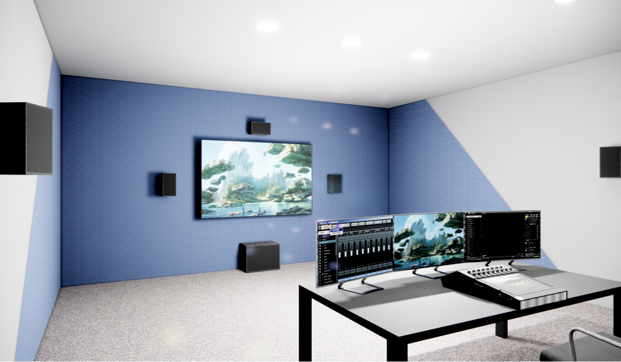 電視臺(tái)全景聲LED直視顯示審片室（20-40m2）