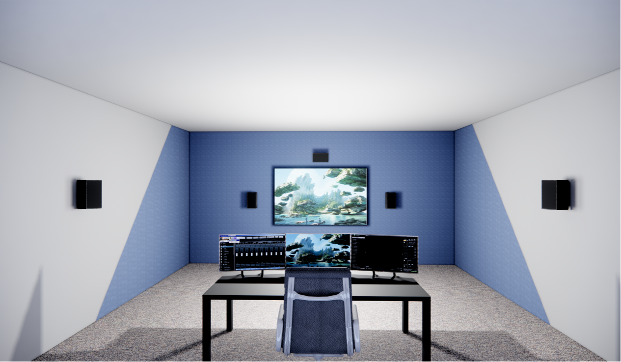 電視臺(tái)全景聲LED直視顯示審片室（20-40m2）